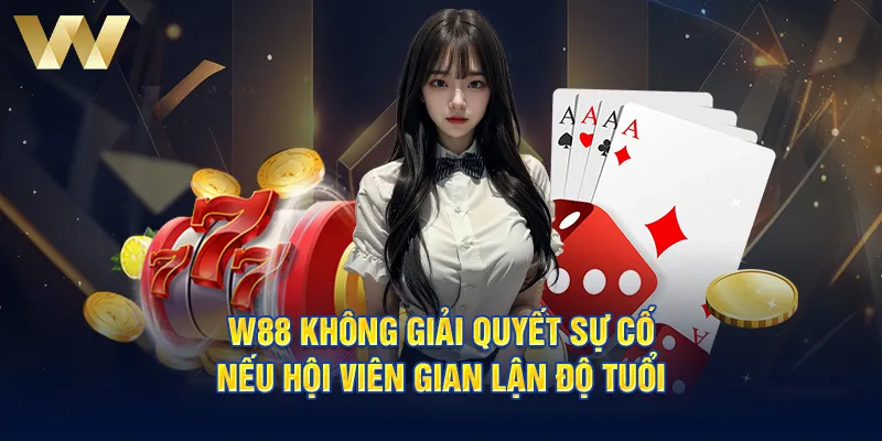 W88 không giải quyết sự cố nếu hội viên gian lận độ tuổi