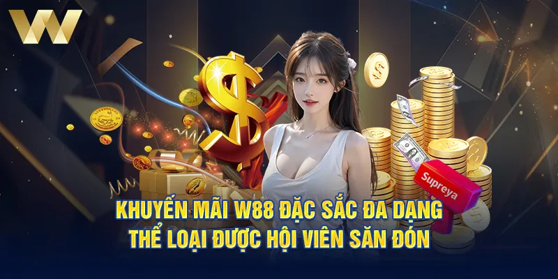 Khuyến mãi W88 đặc sắc đa dạng thể loại được hội viên săn đón 